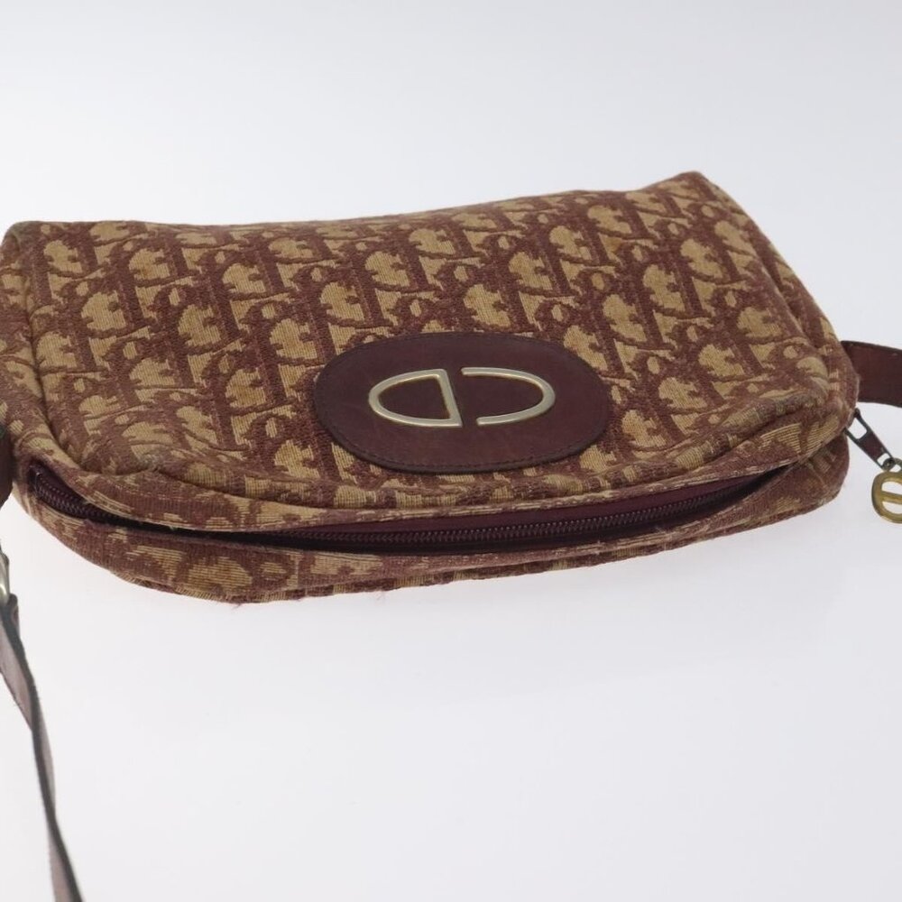 Authentic Christian Dior Trotter Canvas Shoulder Bag Red - Picture 13 of 16